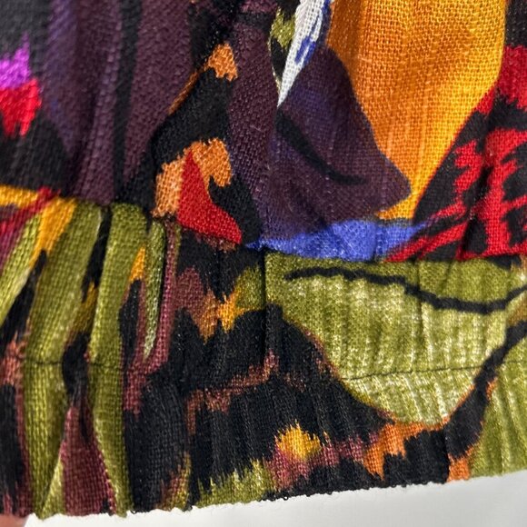 CHU Circa 60's-70's Vintage Womens Vibrant Floral Printed Blazer | Sz M USA Made - Picture 3 of 8